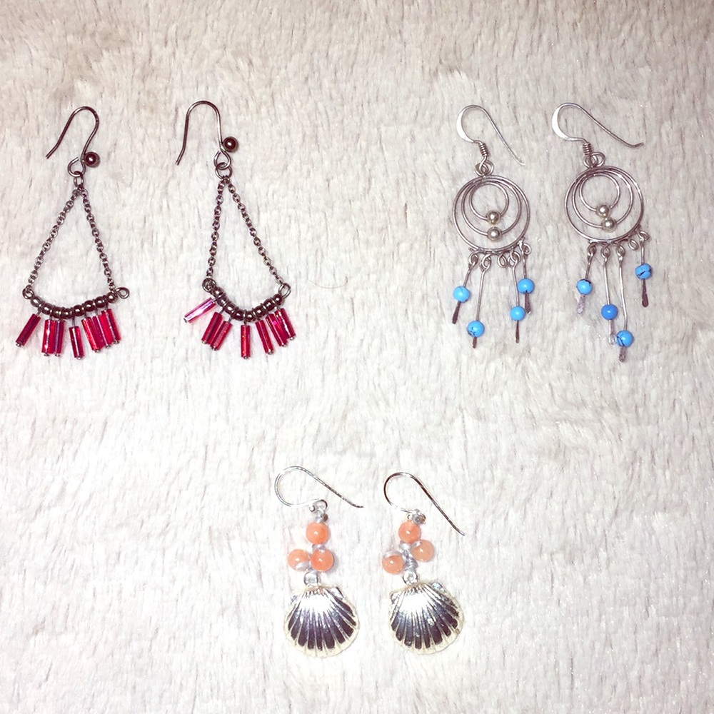Bundle! Set of 3 dangling earrings